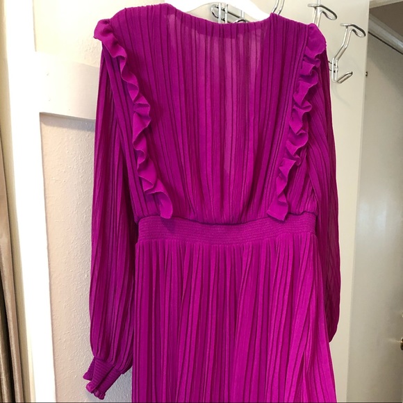 Zara Dresses Zara Purple Pleated Dress Poshmark